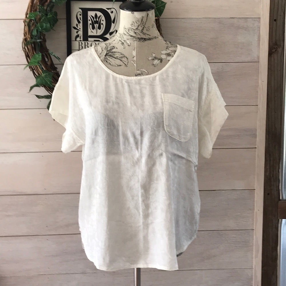 *anthropologie Off White Top S